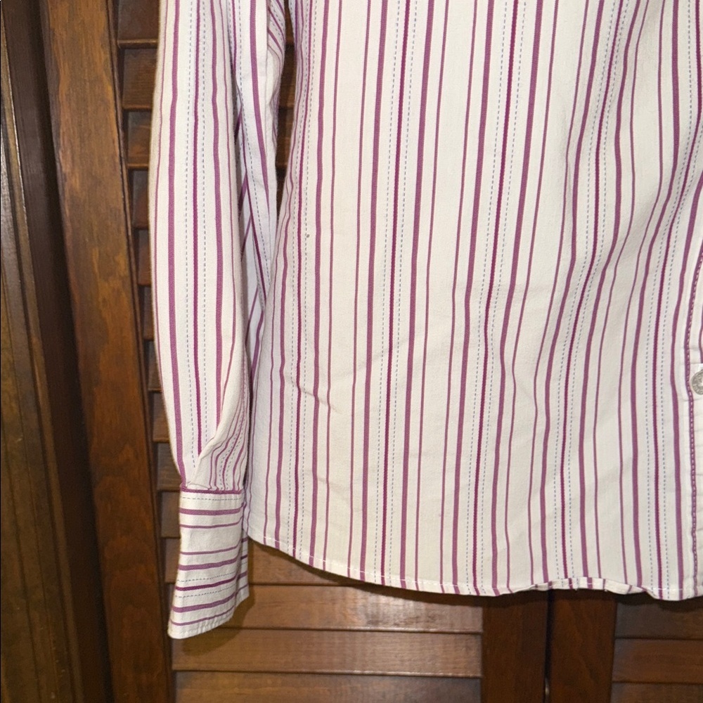 George Women’s Striped Button Down Shirt - Picture 3 of 8